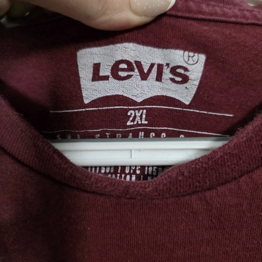 Levi's‎ Burgundy Mountain Graphic Tee Retro Sunset Gorpcore Outdoor 2XL